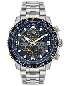 Мужские аналогово-цифровые часы Eco-Drive Promaster Blue Angels Skyhawk A-T с браслетом из нержавеющей стали, 46 мм Citizen