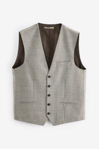 Жилет приталенного покроя в клетку Next, нейтральный