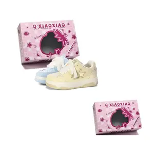 Circle small Женские скейтерские кроссовки лоу-топ с коробкой синие и желтые непарные, цвет Blue Yellow Mismatched