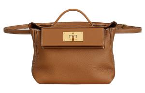 24/24 Evercolor из кожи теленка Swift Поясная сумка через плечо Кроссбод Мини Женская Золотой HERMES