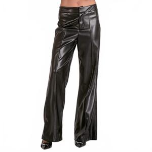 Брюки Iris из веганской кожи черного цвета Elan, черный