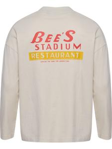 Футболка с длинным рукавом "Loose T-Shirt Longsleeve Bees Stadium" белого цвета Hummel