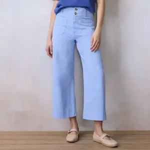 Женские брюки-клеш с цветочным принтом Lc Lauren Conrad, цвет hepatica blue