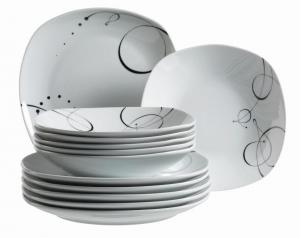 Столичный сервиз шансон 12 шт Mäser, черно-белый