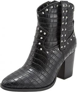 Женская мода Roimaash Осенние туфли на широком каблуке, 177 Black