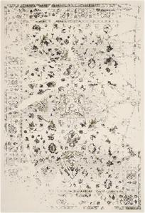 Ковер SAFAVIEH, 244 x 341 см, Porcello Collection - , Ivory & Light Grey, винтажный восточный дизайн с эффектом потертости, не линяет и прост в уходе, идеален для помещений с высокой проходимостью в гостиной, спальне (PRL3743B)