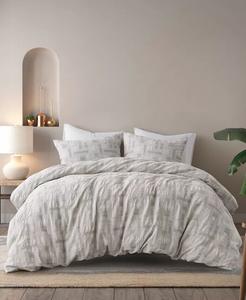 Комплекты пододеяльников с жаккардовым каиром INK+IVY, слоновая кость