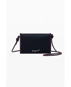 Женский средний кроссбоди-кошелек со строчкой Desigual, Black