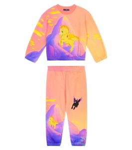 Комплект из хлопковой толстовки и спортивных штанов Disney Stella McCartney Kids, разноцветный