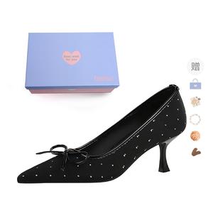 Xingdiman Тонкие каблуки на шпильке для женщин черные [в коробке] (с подарком), цвет Black[Box Included](Gift Included)