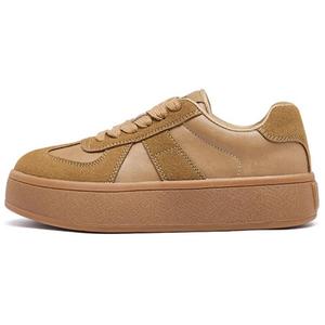 AGSDON Женские лоу-топ скейтборд кроссовки каштановые, цвет Chestnut