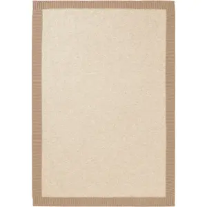 Детский плед Babydecke Wool Knit 75 x 100 см с контрастным кантом Biederlack, Nature