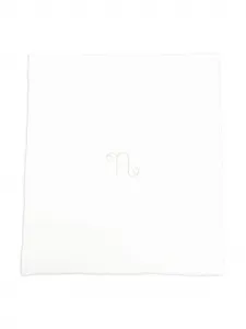 Шарф с вышивкой NANAN, белый