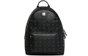 MCM Сумка рюкзак Stark Visetos с боковыми шипами средний черный