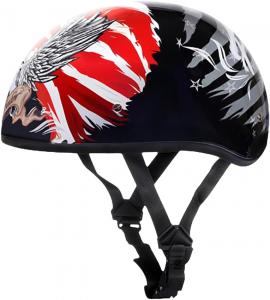 Мотоциклетный шлем Daytona Helmets с полушлемом - одобрен DOT [графика]…, Hi-Gloss Black, FREEDOM 2.2