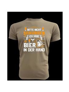 Футболка PAULGOS Herren T-Shirt, Bitte nicht schubsen, песочный