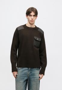 Джемпер TAION MILITARY CREW NECK UNISEX, Choco/Dark Brown