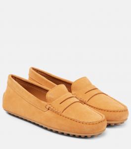 Замшевые мокасины City Gommino Tod's, Apricot Orange