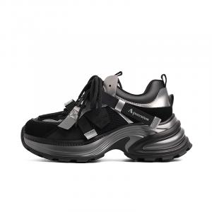 Низкие массивные кроссовки, увеличивающие рост, женские AQUASCUTUM, Gray Red