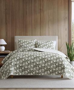 Комплект постельного белья Garden Bloom из хлопка, двусторонний, 3 предмета, размер Full/Queen Eddie Bauer, Green