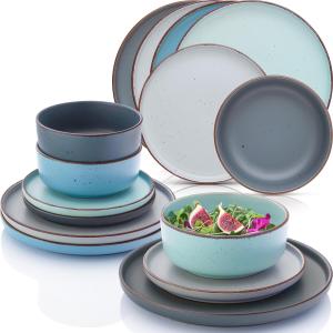 Набор посуды BOMBAY SKY SHADES - 36 предметов из керамики Sänger, мультиколор/синий