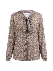 Женская блузка с длинными рукавами коричневого цвета, разноцветная Usha