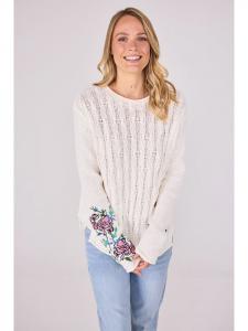 Свитер Триша белого цвета LIEBLINGSSTÜCK