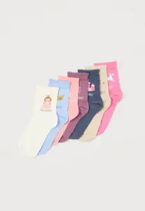 7 упаковок носков по дням недели носки Friboo, White/Pink/Mottled Light Grey