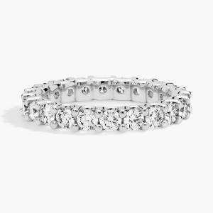 Кольцо с бриллиантами Luna Diamond Eternity из 14-каратного белого золота (2 карата Tw. - HI / SI1-SI2) Blue Nile