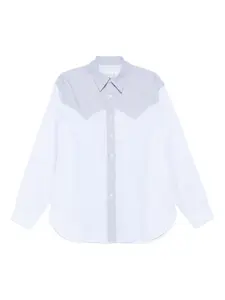 Рубашка в двух тонах Maison Margiela, синий