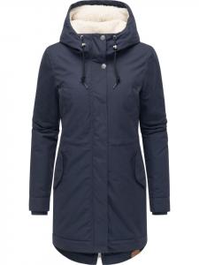 Ragwear Короткое пальто Cannas YOUMODO темно-синего цвета