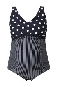 Купальник-футболка Ulla Popken, черный/белый