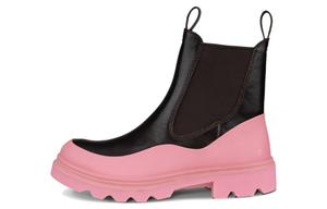 Женские короткие черно-розовые челси Ecco