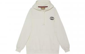 GUCCI Толстовка Women's Ecru с капюшоном Moderate Regular