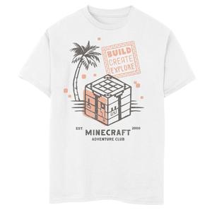 Клуб приключений Minecraft для мальчиков 8–20 лет Рассчитать. Футболка с графическим рисунком Build Create Explore Craft Table 2009 г. Licensed Character
