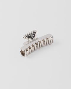 Металлическая заколка для волос Prada, серый