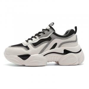 Массивные кроссовки 5,5 см женские AGSDON, серо-черные [Плотная сетка]