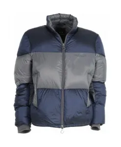 Короткая двухцветная синяя пуховая куртка Armani Exchange, мультиколор