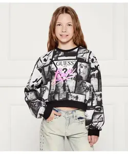 Толстовка Cropped fit Guess, черный