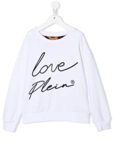 Philipp Plein футболка с длинными рукавами и логотипом, белый