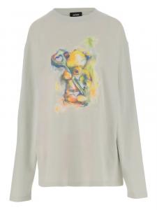 Футболка с длинными рукавами и мультяшным принтом We11done, зеленый