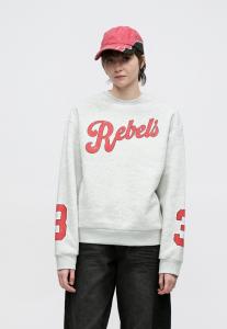 Толстовка Colourful Rebel DROPPED SHOULDER, Light Grey Melange/Grey