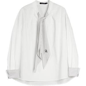 ELLE Рубашка женская белая со стойкой