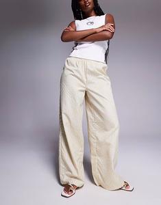 Брюки Missyempire с эластичной талией и широкими штанинами в желтую полоску