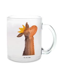 Стакан для питья с головой ламы в прозрачном виде без надписей Mr. & Mrs. Panda