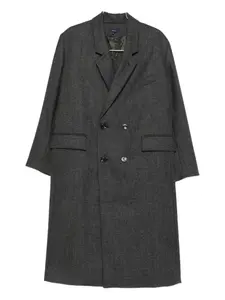 Двубортное шерстяное пальто Soeur, серый