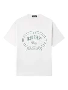 Хлопковая футболка с овальным логотипом Fred Perry, белый