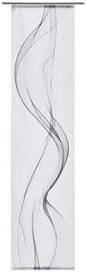 Панельная штора полупрозрачная Novel, серый/белый