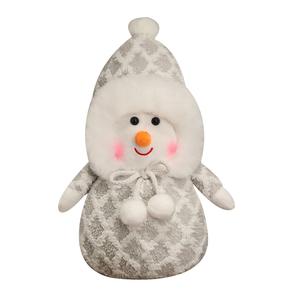 Милый и очаровательный рождественский плюшевый снеговик, кукла-компаньон, декоративная кукла, плюшевая кукла высотой 35 см MERCONSER, серебристо-серый