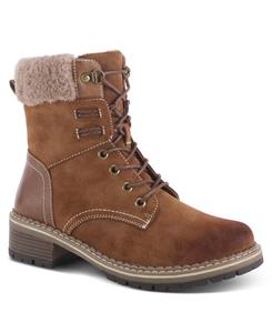 Женские ботильоны JORDYN с отделкой из искусственного меха, шнуровкой и застежкой-молнией Patrizia, Camel